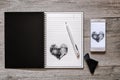 Stone Paper Rewritable Notebook and Smartphone