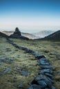 Stone path indicates route to peak of mulhacen, Spains highest point