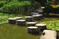 Stone path of Japanese garden, Kyoto Japan. Royalty Free Stock Photo