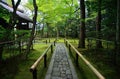 Stone path of Japanese garden, Kyoto Japan. Royalty Free Stock Photo