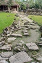 Stone path in the Mayan ruin in Cozumel, Mexico