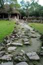 Stone path in the Mayan ruin in Cozumel, Mexico