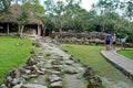 Stone path in the Mayan ruin in Cozumel, Mexico