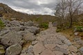 Stone path in the Norwegian mountains