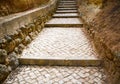 Stone path with steps leading to ocean. Royalty Free Stock Photo