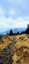 stone path stones path trail trail mountain sky view nature