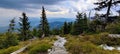 stone path stones path trail trail mountain sky view nature