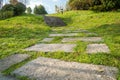 Stone path walk to top