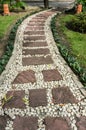 Stone pathway in the garden