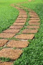 Stone Pathway in a Lush Green Park Royalty Free Stock Photo