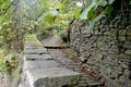 A Stone Pathway Leading Up to a Church in Mottram Royalty Free Stock Photo