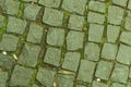 Stone pattern from old square blocks close up Royalty Free Stock Photo