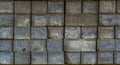 Stone pattern of stacked rock, background of grey bricks, paving industry