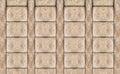 Stone pattern vertical row light beige background solid foundation wall Royalty Free Stock Photo