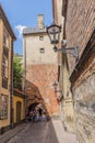 Stone paved alley Riga