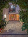 Elegant apartment building entrance night view Royalty Free Stock Photo