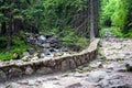 Stone paved path in mountains