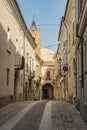 Stone paved street in Loreto Aprutino Italy