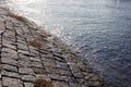 Stone pavement leading to the seashore