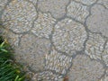 Stone pavement pattern, Wuzhen, Tongxiang, China. Royalty Free Stock Photo