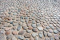 Stone pavement texture. Cobblestone pavement. Cobbles texture - hard pavement, a kind of pavement.