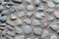 Stone pavement texture. Cobblestone pavement. Cobbles texture - hard pavement, a kind of pavement.