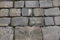 Stone pavement texture. Granite cobblestoned pavement Royalty Free Stock Photo