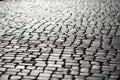 Stone pavement texture in perspective Royalty Free Stock Photo