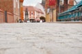 Stone pavement of Wroclaw city Poland