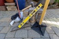 Stone Pavers and Tools for Landscaping