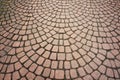 Stone paving pattern.