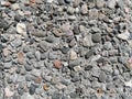 Stone pebble wall close up texture background Royalty Free Stock Photo