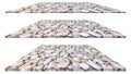 Stone pebbles plate isolated on white background for interior exterior decoration and industrial construction design Royalty Free Stock Photo