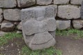Stone phallus in the prehistoric Incas fertility temple in Chucuito, Puno Peru Royalty Free Stock Photo
