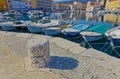 Stone pier in Cres old town port Croatia