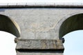Stone pillar of an old railway bridge Royalty Free Stock Photo