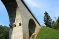 Stone pillar of an old railway bridge Royalty Free Stock Photo