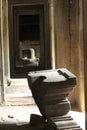 The Stone pillars of Angkor Wat , Angkor Temples, Cambodia Royalty Free Stock Photo