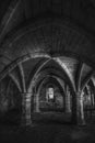 Darkened Dungeon with Pillars And Arches