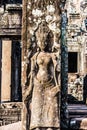 Stone pillars carved as angle , Ancient Khmer style.