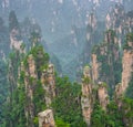 Stone pillars of Tianzi mountains in Zhangjiajie