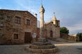 Stone Pillory in the cobblestone square, Idanha-a-Velha, Portugal Royalty Free Stock Photo