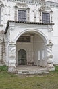 Stone porch of ancient church Royalty Free Stock Photo