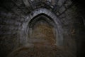 Stone prison without window in the ancient castle of Xativa in Europe Royalty Free Stock Photo