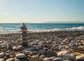 Stone Pyramid, Pebbles Balance Pile