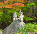 Stone pyramids at Sinheungsa Temple at the Seorak-san Royalty Free Stock Photo