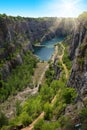 Stone quarry Big America near Prague, Czech Republic