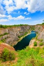 Stone quarry called Big America (Velka Amerika) near Prague, Czech Republic Royalty Free Stock Photo