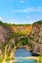 Stone quarry called Big America (Velka Amerika) near Prague, Czech Republic Royalty Free Stock Photo