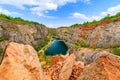 Stone quarry called Big America (Velka Amerika) near Prague, Czech Republic Royalty Free Stock Photo